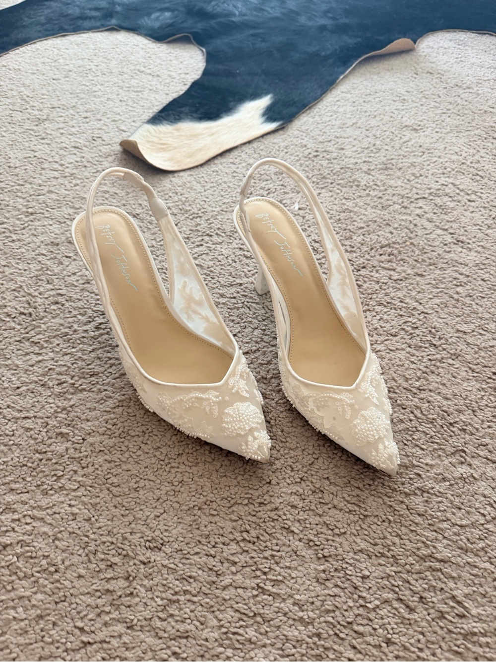 BETSEY JOHNSON Beaded Slingback Heels